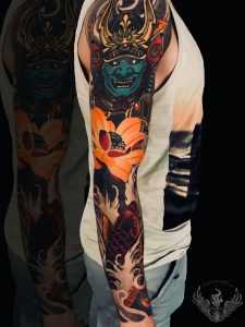 japan-tattoo-traditional-tatuaggio-giapponese-koi-onde-carpa-fiori-braccio-spalla-samurai-significato-body-orientale-artisti-tatuatori-italiani-veneto-vicenza